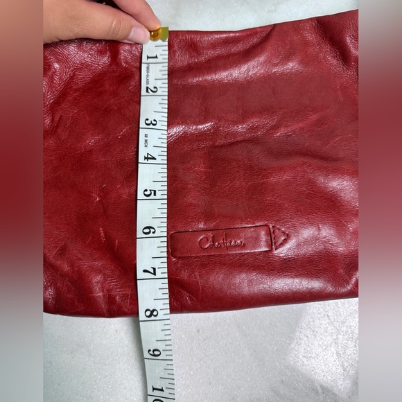 Cole Haan Vintage/Retro Red Crossbody/Shoulder Zig Zag Zipper Purse/Handbag - Picture 5 of 7